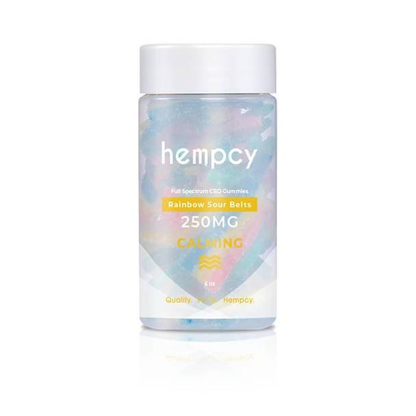 Hempcy_-_Edible_Gummies_Sour_Belts_250mg__85420.1576090520.jpg Hempcy - CBD Edible - Rainbow Sour Belt Gummies - 250mg-1000mg - Image 1