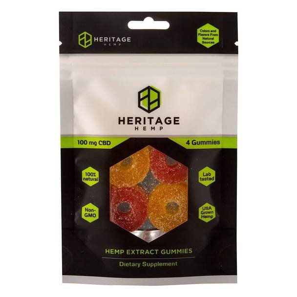 Heritage_Hemp_CBD_-_Gummies_4_Pack_100mg__61653.1573086018.jpg Heritage Hemp - CBD Edible - Gummies 4 Pack - 25mg - Image 1