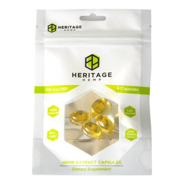 Heritage Hemp - CBD Soft Gels - 4 Count - 25mg - Image 1