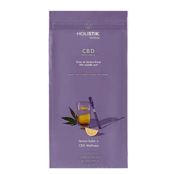 Holistik_Wellness_-_Stress_10__98777.1576264662.jpg HOLISTIK Wellness - CBD Drink Mix - Stress Stir STIK - 10mg - Image 1