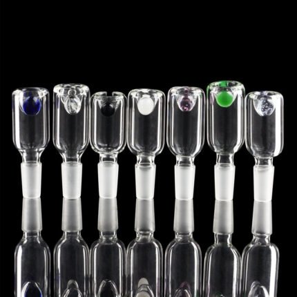 Clear UPC cylinder bowl with color marbles