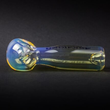 Chameleon Glass Fumed Ash Catcher Slugger Hand Pipe