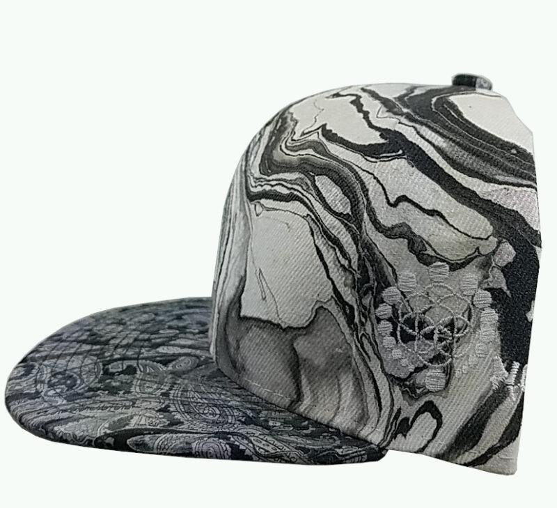IMG_20200613_082828-800x729-1.jpg Marbled Adjustable Hat | Black and White - Image 1
