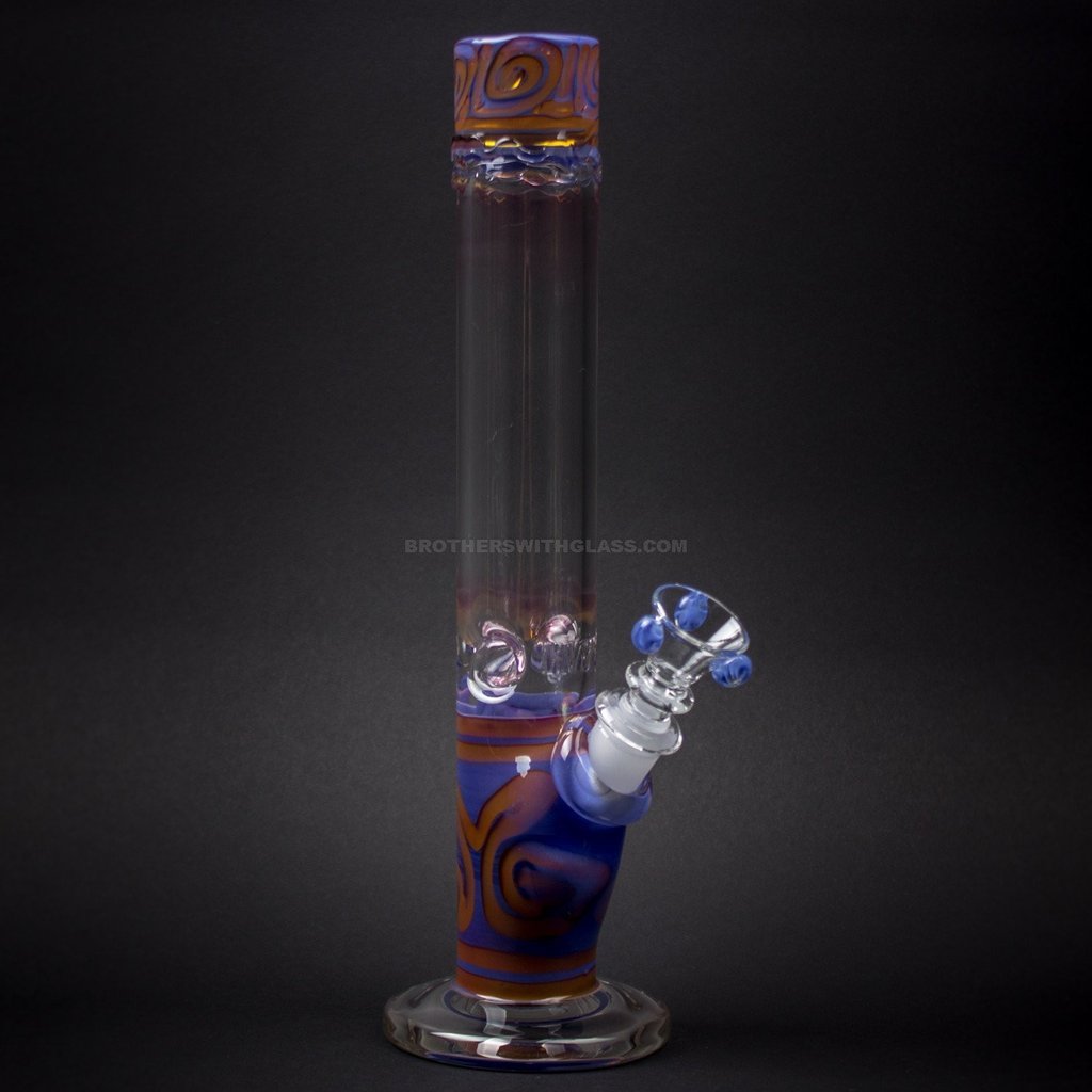 IMG_2138_1024x_9cf2253d-72ce-4bcc-bf26-4a5638fdf55b.jpg HVY Glass Straight Colored Coil Bong - Purple - Image 1