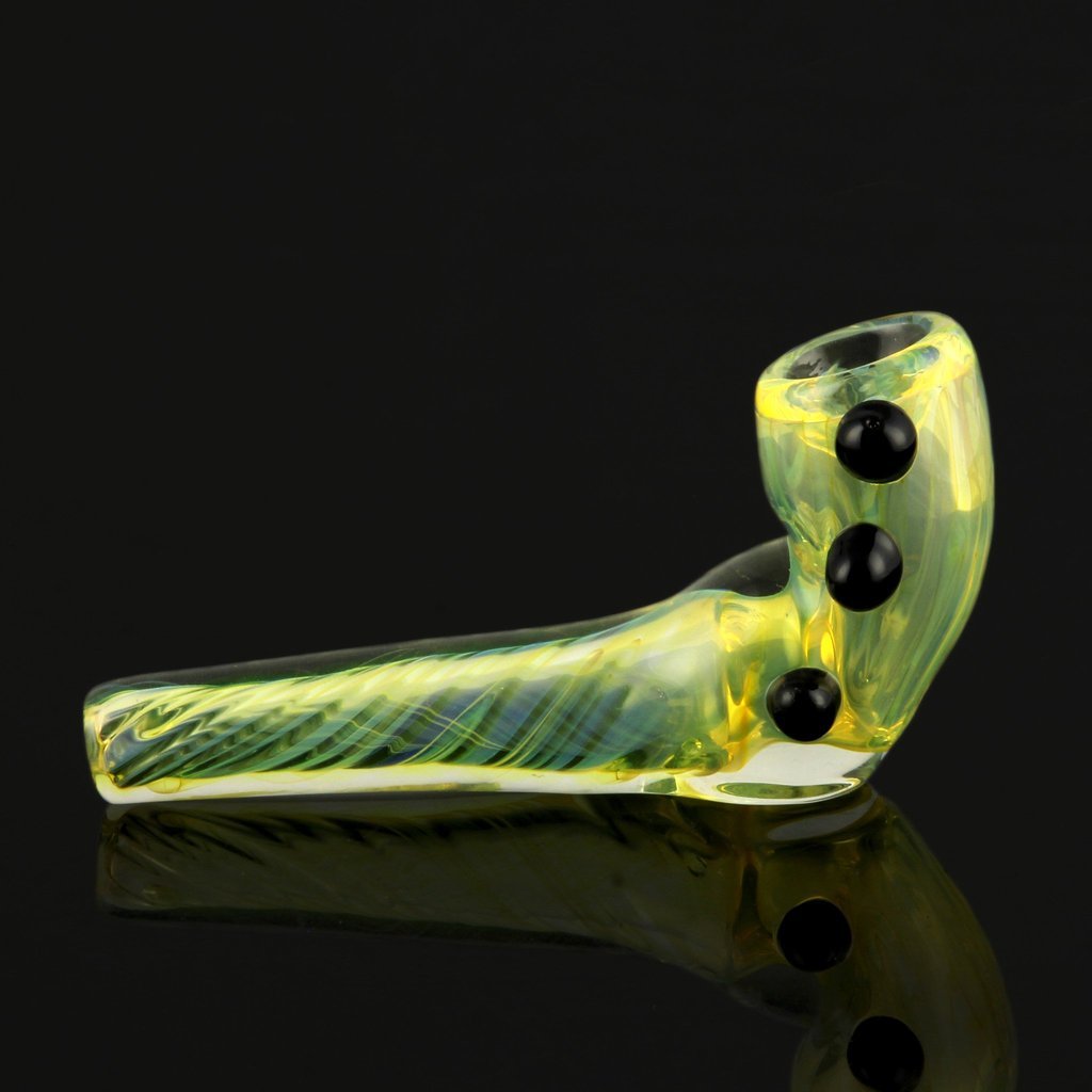 IMG_4839_1024x_a582c814-dcdc-49a9-a26b-645180b328b4.jpg Glassheads - Illuminati UV Reactive Pipe with Black Marbles - Image 1
