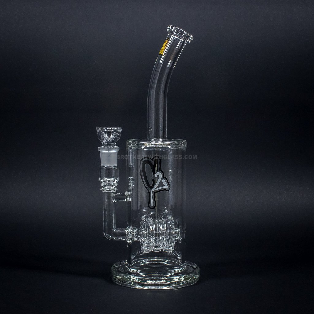 IMG_7496_1024x_d52c6722-d9b2-4bb1-aa40-177609455755.jpg C2 Custom Creations Triple Barrel Bent Neck Bong - Image 1