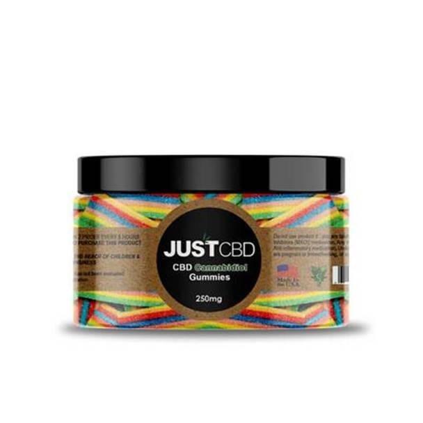 JustCBD_-_Gummies_-_Rainbow_Ribbons_250mg__26938.1565648346.jpg JustCBD - CBD Edible - Rainbow Ribbons Gummies - 10mg - Image 1