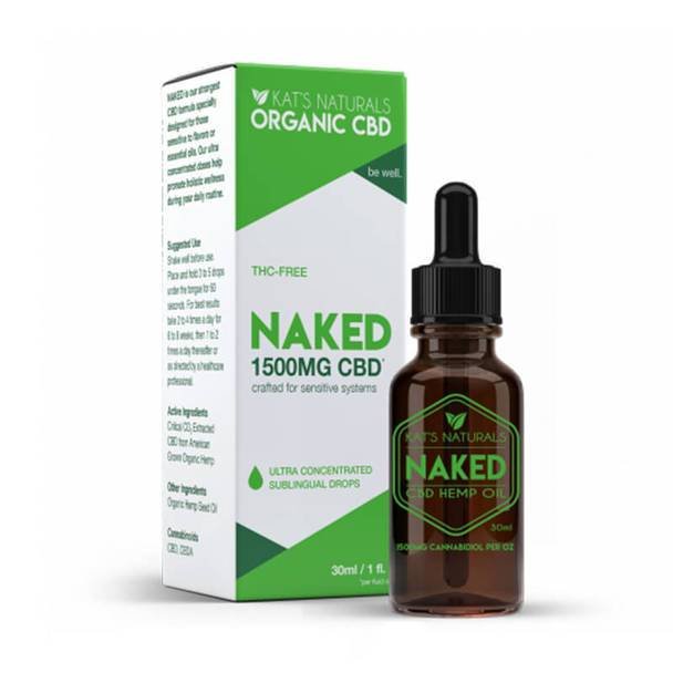 Kats_Naturals_CBD_-_Tincture_-_Naked_1500mg__84920.1571417170.jpg Kat's Naturals - CBD Tincture - Naked - 250mg-1500mg - Image 1