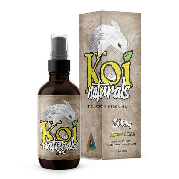 Koi_-_Spray_Lemon_Lime_15000mg__05766.1571351474.jpg Koi CBD - CBD Tincture Spray - Full Spectrum Lemon-Lime - 1500mg-3000mg - Image 1