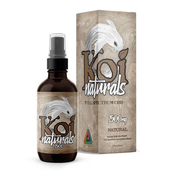 Koi_-_Spray_Natural_1500mg__50603.1571786928.jpg Koi CBD - CBD Tincture Spray - Full Spectrum Natural - 1500mg-3000mg - Image 1