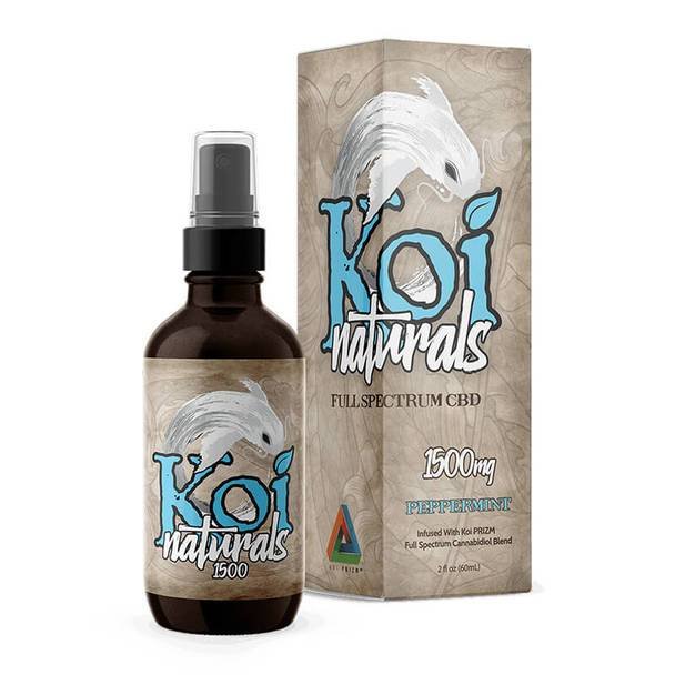 Koi_-_Spray_Peppermint_1500mg__42559.1571351711.jpg Koi CBD - CBD Tincture Spray - Full Spectrum Peppermint - 1500mg-3000mg - Image 1