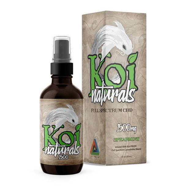 Koi_-_Spray_Spearmint_15000mg__89789.1571351963.jpg Koi CBD - CBD Tincture Spray - Full Spectrum Spearmint - 1500mg-3000mg - Image 1