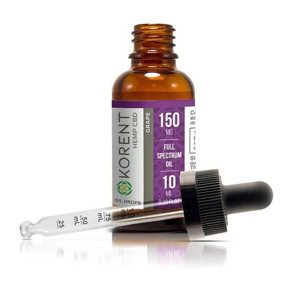 Korent_Hemp_CBD_-_Tincture_Grape_150mg__60717.1570553412.jpg Korent Hemp - CBD Tincture - Grape - 150mg-900mg - Image 1