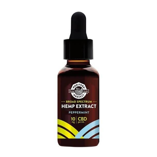Manitoba_Harvest_-_BSHE_Tincture_Peppermint_1__56070.1569610589.jpg Manitoba Harvest - CBD Tincture - Peppermint Broad Spectrum Hemp Extract Drops - 300mg - Image 1