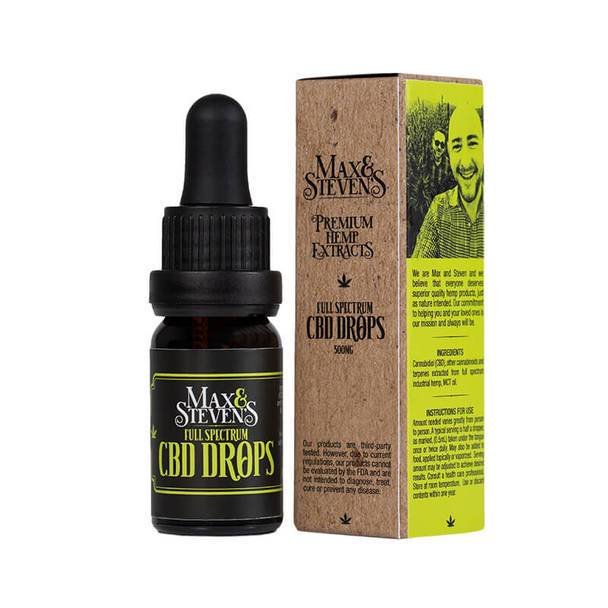 Max_and_Stevens_CBD_-_Full_Spectrum_Tincture_wBox__80370.1566501376.jpg Max & Steven's - CBD Tincture - Full Spectrum CBD Drops - 500mg - Image 1