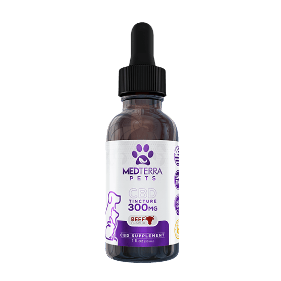 Medterra-cbd-tincture-pets-beef-300mg-555-square.png CBD Tincture for Pets Pure Concentrate 300 mg Beef Flavor - Image 1