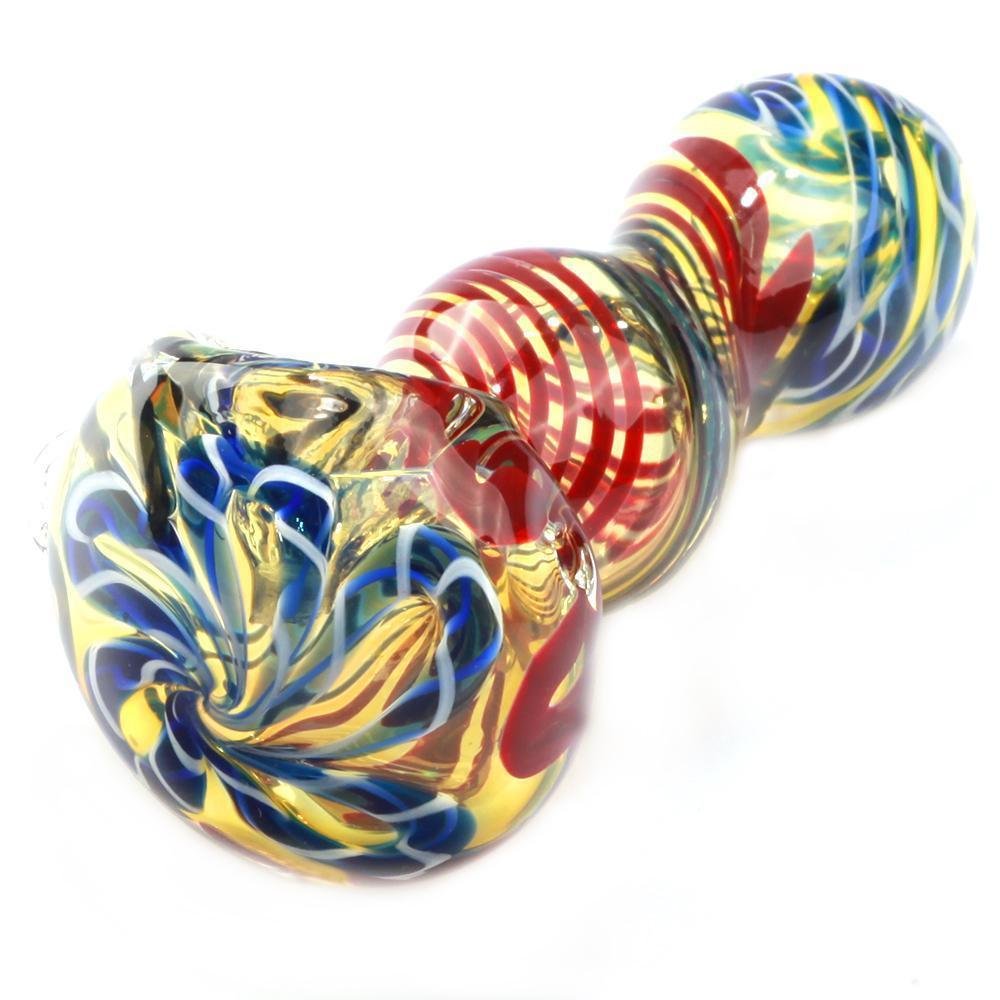 Mini Spiral Glass Spoon Pipe w/ Maria Rings - Image 1