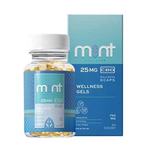 Mint_Wellness_CBD_-_Capsules_-_Wellness_25mg__40893.1565724593.jpg Mint Wellness - CBD Capsules - Wellness - 25mg - Image 1