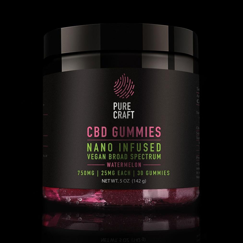 NANOCBDINFUSEDVEGANBROADSPECTRUMWATERMELONGUMMIES.jpg NANO CBD INFUSED VEGAN BROAD SPECTRUM WATERMELON GUMMIES - Image 1