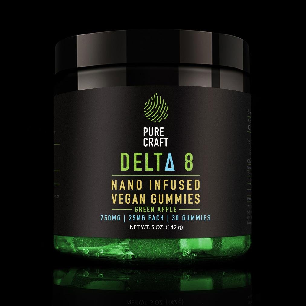 NANODELTA8INFUSEDGREENAPPLEVEGANGUMMIES.jpg NANO DELTA 8 INFUSED GREEN APPLE VEGAN GUMMIES - Image 1