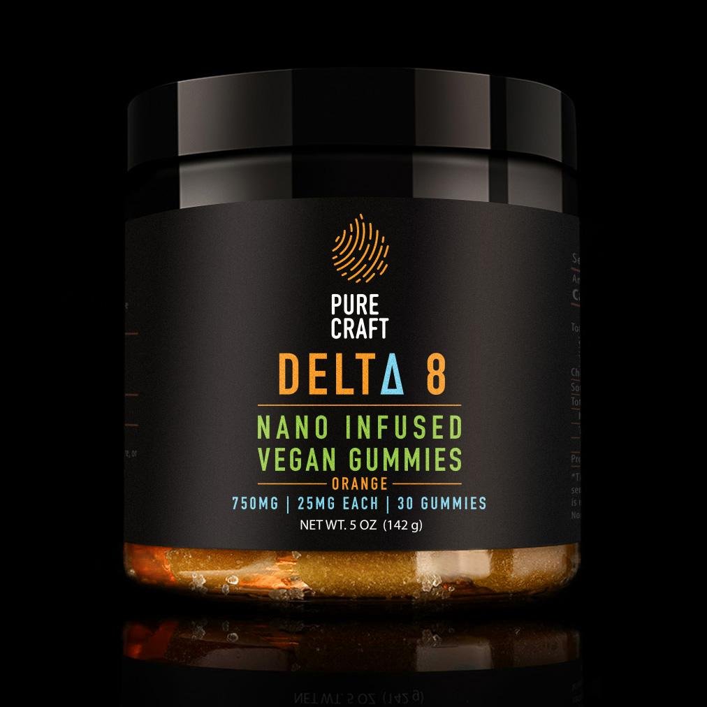 NANODELTA8INFUSEDORANGEVEGANGUMMIES.jpg NANO DELTA 8 INFUSED ORANGE VEGAN GUMMIES - Image 1