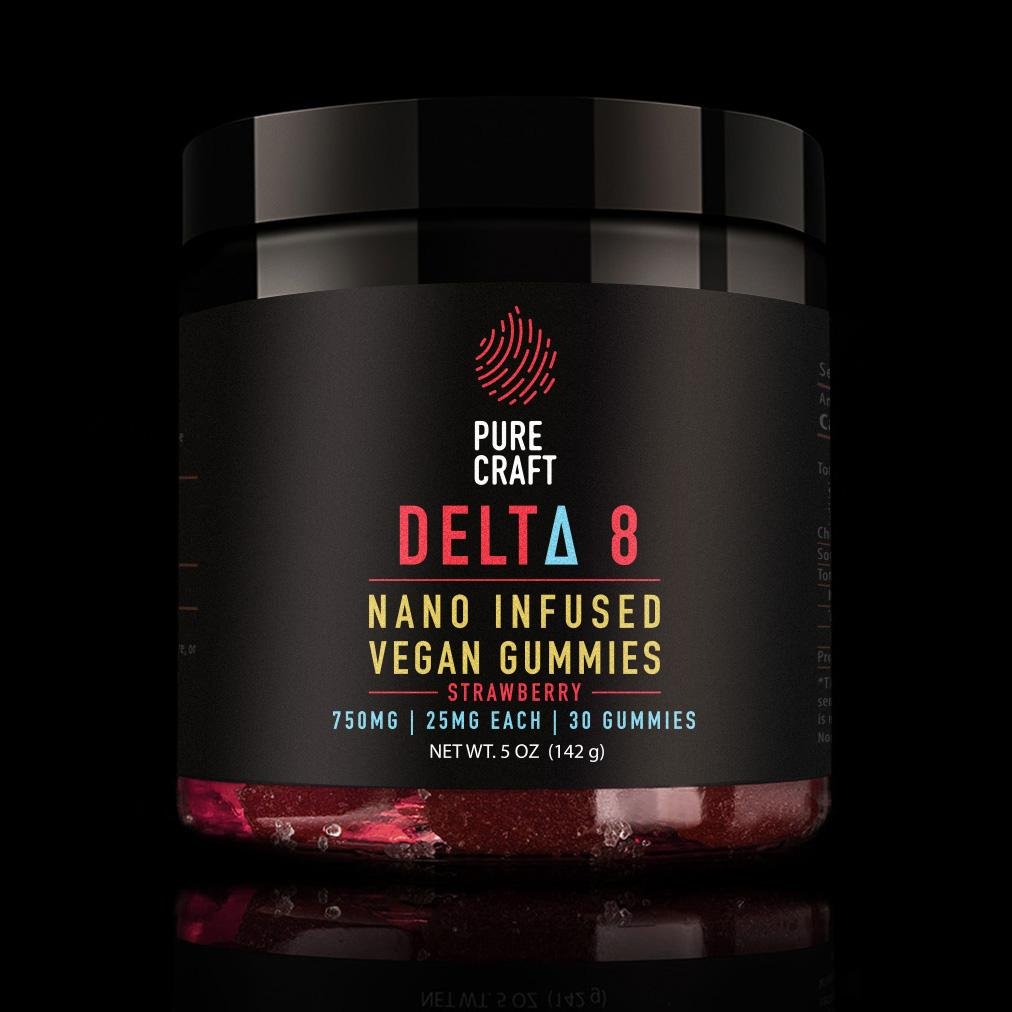 NANODELTA8INFUSEDSTRAWBERRYVEGANGUMMIES.jpg NANO DELTA 8 INFUSED STRAWBERRY VEGAN GUMMIES - Image 1