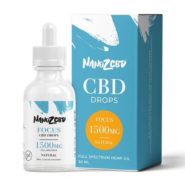 Nano_Z_CBD_-_CBD_Drops_Focus_Natural_1500mg__41134.1569618758.jpg Nano Z CBD - CBD Tincture - Full Spectrum Natural Focus Drops - 1500mg - Image 1