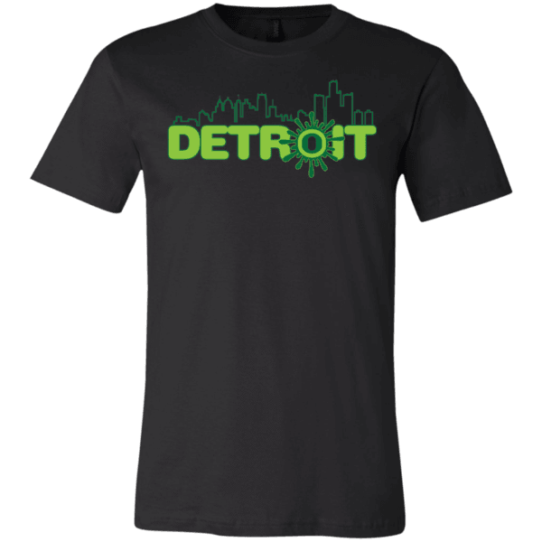 Ooze_Detroit_Skyline_Shirt_600x_832fe84a-229f-4c81-b171-024681abfb0d.png Ooze Detroit Skyline Men's T- Shirt - Image 1