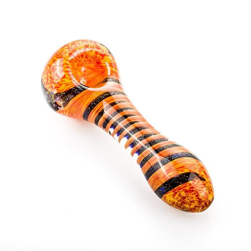 OrangeSpiralPatternGlassPipeWeedBowlsForSaleFreeShipping_1_1024x1024_879b6453-bdd0-491f-8ddd-5d848b952a82.jpg Orange Spiral Pattern Glass Pipe - Image 1