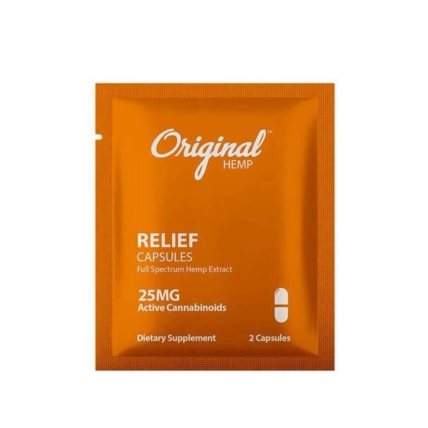 Original_Hemp_-_Capsules_Relief_2_Pack__85562.1564602226.jpg Original Hemp - CBD Capsule - Relief 2 Pack - 25mg - Image 1