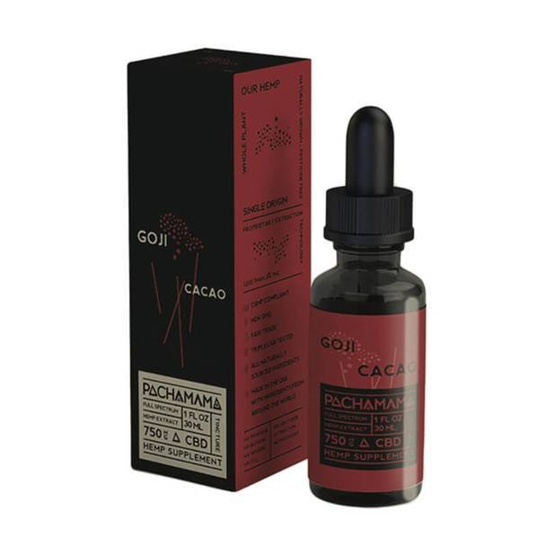 Pachamama_CBD_-_Tincture_-_Goji_Cacao__60333.1565818191.jpg Pachamama - CBD Tincture - Goji Cacao - 750mg-1750mg - Image 1