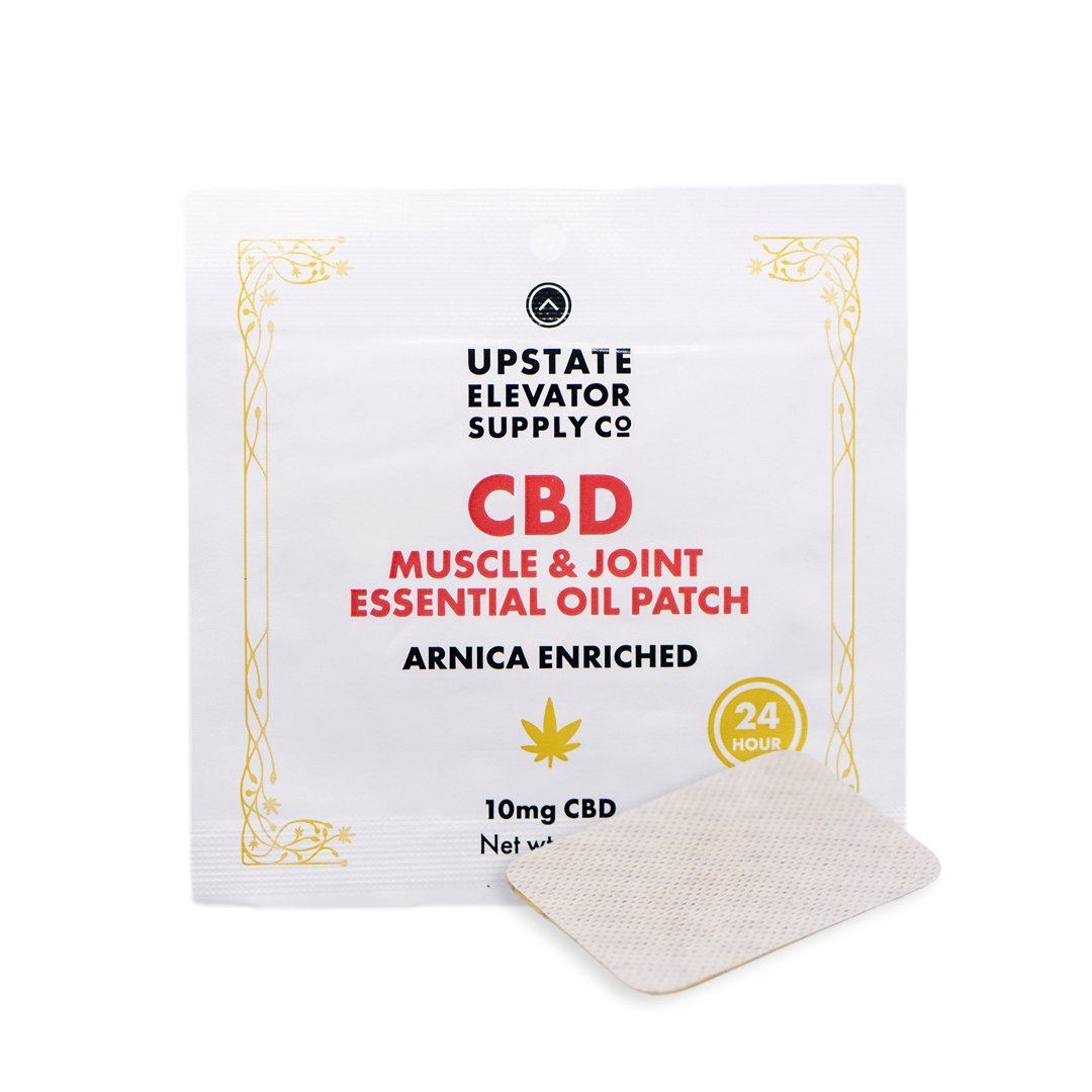 Patch-with-packaging-web.jpg 10mg CBD Muscle & Joint Essential Oil Patch - Image 1
