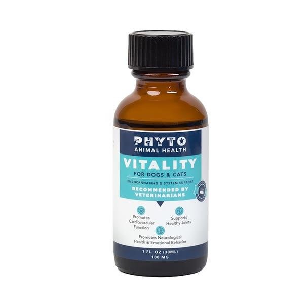 Phyto-Animal-Health-Vitality-1oz-front__04075__56089.1562259056.jpg Phyto Animal Health - CBD Pet Tincture - Vitality for Dogs & Cats - 100mg - Image 1