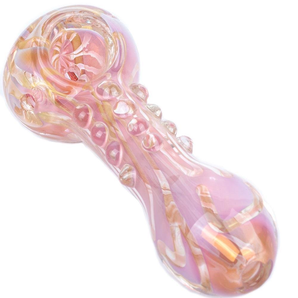 Pink Girly Fumed Glass Spoon Pipe - Image 1