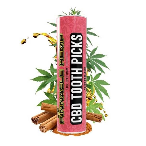 Pinnacle_Hemp_-_Full_Spectrum_Tooth_Picks_-_Cinnamon_200mg__54838.1568393371.jpg Pinnacle Hemp - CBD Toothpicks - Cinnamon - 10mg - Image 1