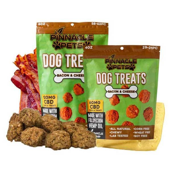 Pinnacle_Hemp_-_Pet_Treats_-_Bacon_and_Cheese__25026.1568332225.jpg Pinnacle Hemp - CBD Pet Treat - Full Spectrum Dog Treats - 2mg - Image 1