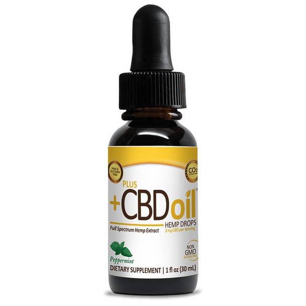 PlusCBD_Oil_-_Tincture_Gold_Drops_Peppermint_1oz__51246.1575998843.jpg PlusCBD Oil - CBD Tincture - Gold Drops Peppermint - 250mg-1500mg - Image 1