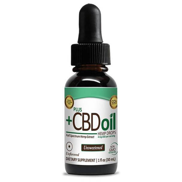 PlusCBD_Oil_-_Tincture_Green_Drops_Unsweetened__26729.1575999272.jpg PlusCBD Oil - CBD Tincture - Green Drops Unsweetened - 300mg - Image 1