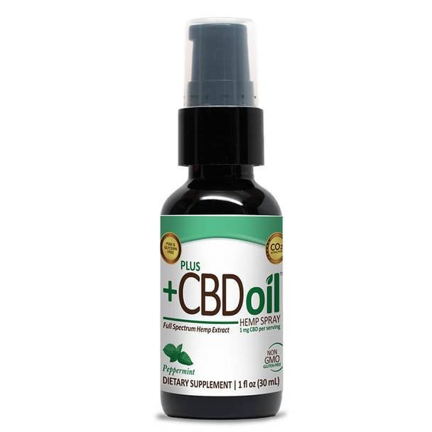 PlusCBD_Oil_-_Tincture_Spray_Green_Peppermint_1oz__05681.1575936220.jpg PlusCBD Oil - CBD Tincture Spray - EVOO Peppermint - 100mg-500mg - Image 1