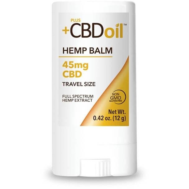 PlusCBD Oil - CBD Topical - Gold Travel Sized Balm Stick - 45mg - Image 1