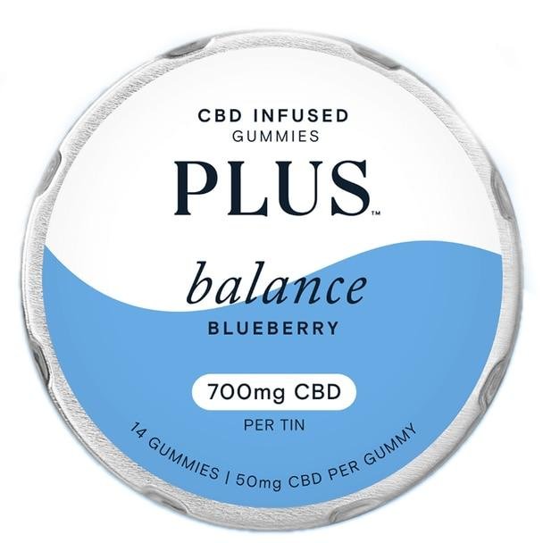 Plus_CBD_-_Balance_Blueberry__43965.1576020634.jpg Plus CBD - CBD Edible - Balance Blueberry Gummies - 50mg - Image 1
