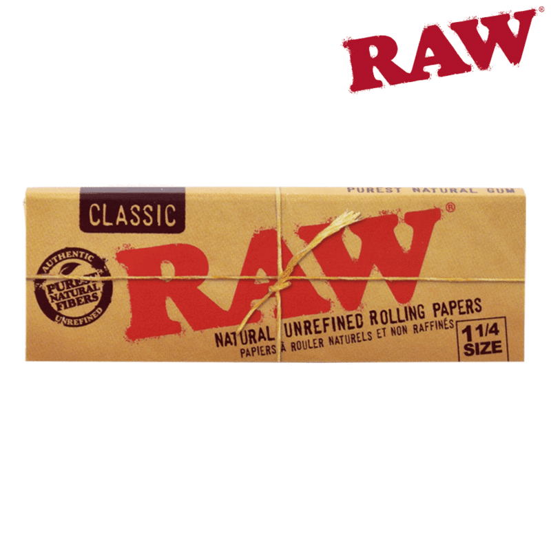RAW-125_CA-WEB2_800x_23bb40f8-4a36-421c-bdd7-5d6742b7ad0f.png RAW Classic 1 1/4 Rolling Papers - Image 1