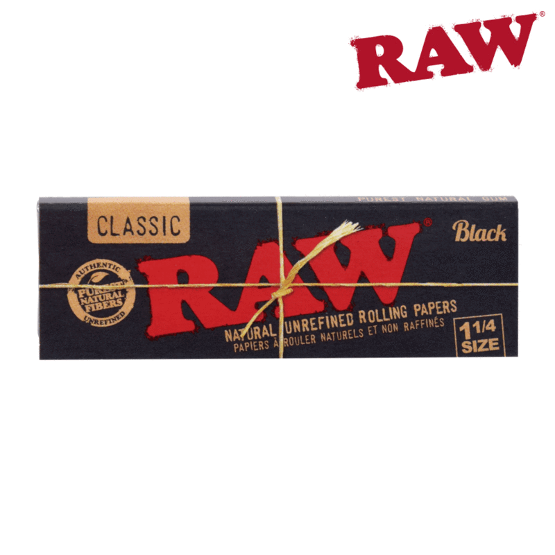 RAW-BLACK-125_CA-WEB-1_800x_ed177883-0cd2-414c-bfe9-6ae5d76796e3.png RAW BLACK 1 1/4 Natural Rolling Papers - Image 1