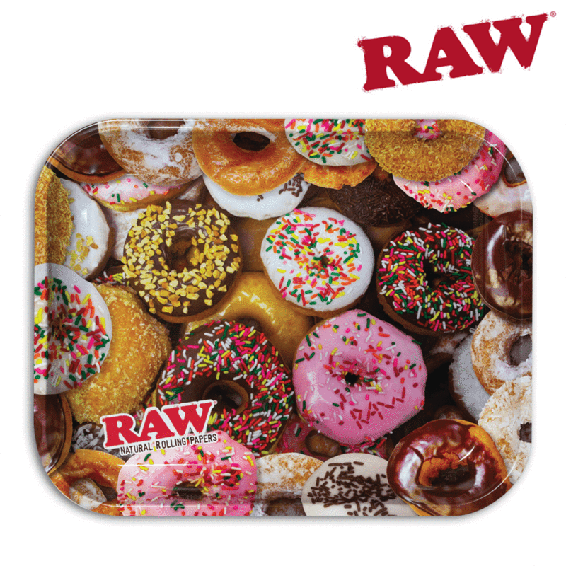 RAW-DONUTS-ROLLING-TRAY-WEB_800x_e2010e4b-d4ff-4f77-9137-3faa70c986b9.png RAW Metal Rolling Tray, Donut, Size Large - Image 1
