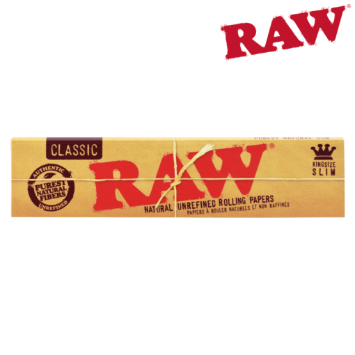RAW-KSS_CA-WEB2-510x510_800x_1f3e9312-79e1-4299-9d33-eb4f6fae41de.png RAW Rolling Papers King Size Slim - Image 1