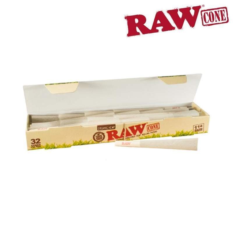 RAW-ORG-CONE-32PK_800x_faaecf91-590b-419b-8e8d-8f0ff3dfa81c.jpg RAW Organic Pre-rolled Cone 1 1/4 u2013 32/pack - Image 1