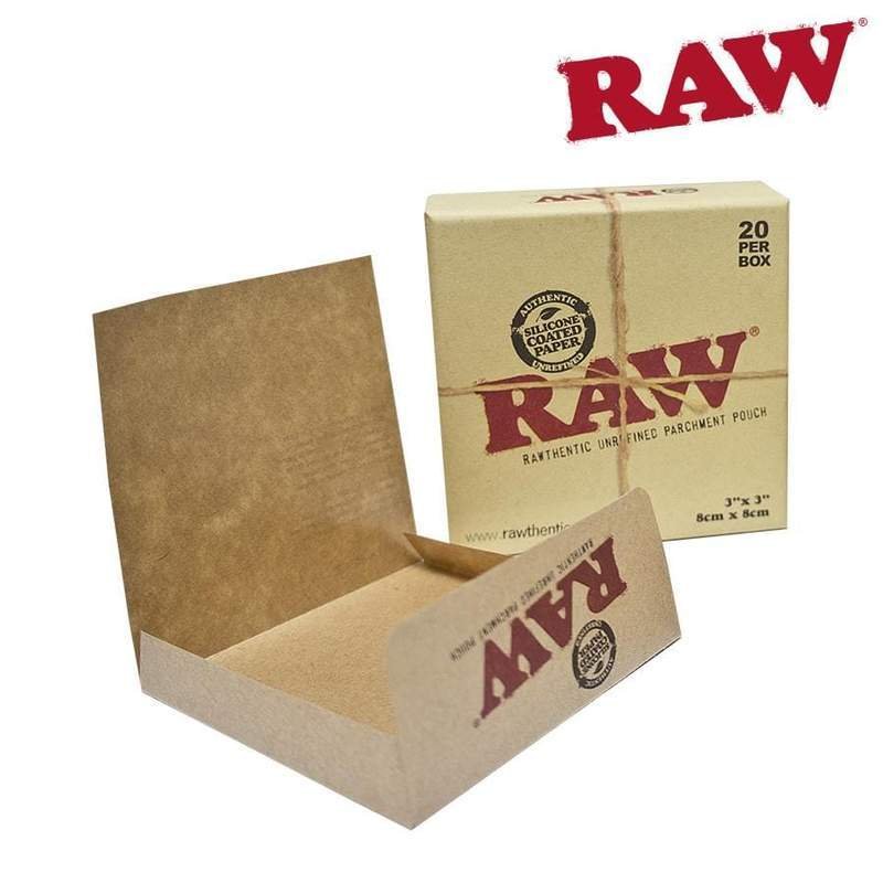 RAW-PARCH-POUCH-1_800x_53aa4568-a9ba-4dc4-bf0f-1ca10bfaa56d.jpg RAW Pouch Box, Unrefined Parchment Paper Pouch 3" x 3", 20 sheets - Image 1