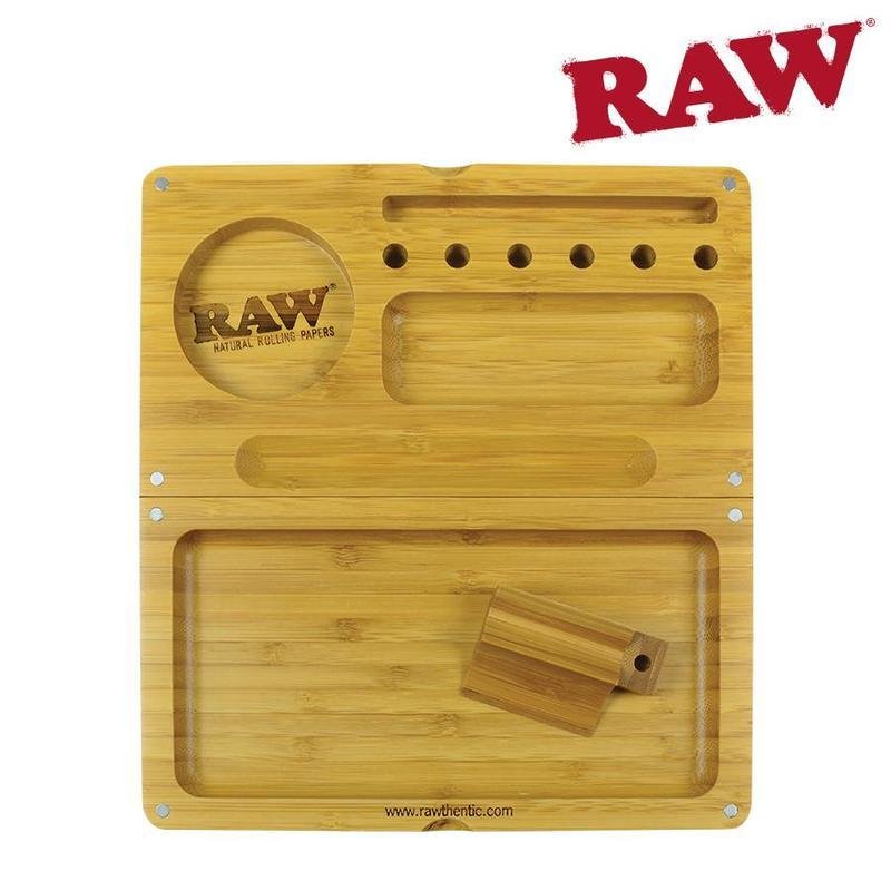 RAW-TRAY-BAM-HINGE-1_800x_b96676e3-a0a4-4c7e-b212-d68556317879.jpg RAW Bamboo Backflip Rolling Tray - Image 1