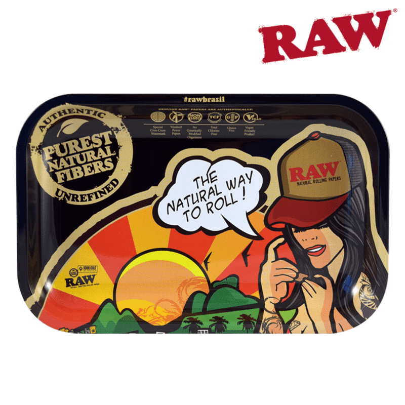 RAW-TRAY-BRAZIL-SM-WEB_800x_4134ba0a-81f8-4a5d-a71f-5337834d78ff.png RAW Brazil Rolling Tray, Size Small - Image 1