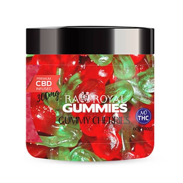 RA_Royall_CBD_-_Gummies_Cherries_4oz_300mg__25865.1576179875.jpg RA Royal CBD - CBD Edible - Gummy Cherries Gummies - 300mg-1200mg - Image 1